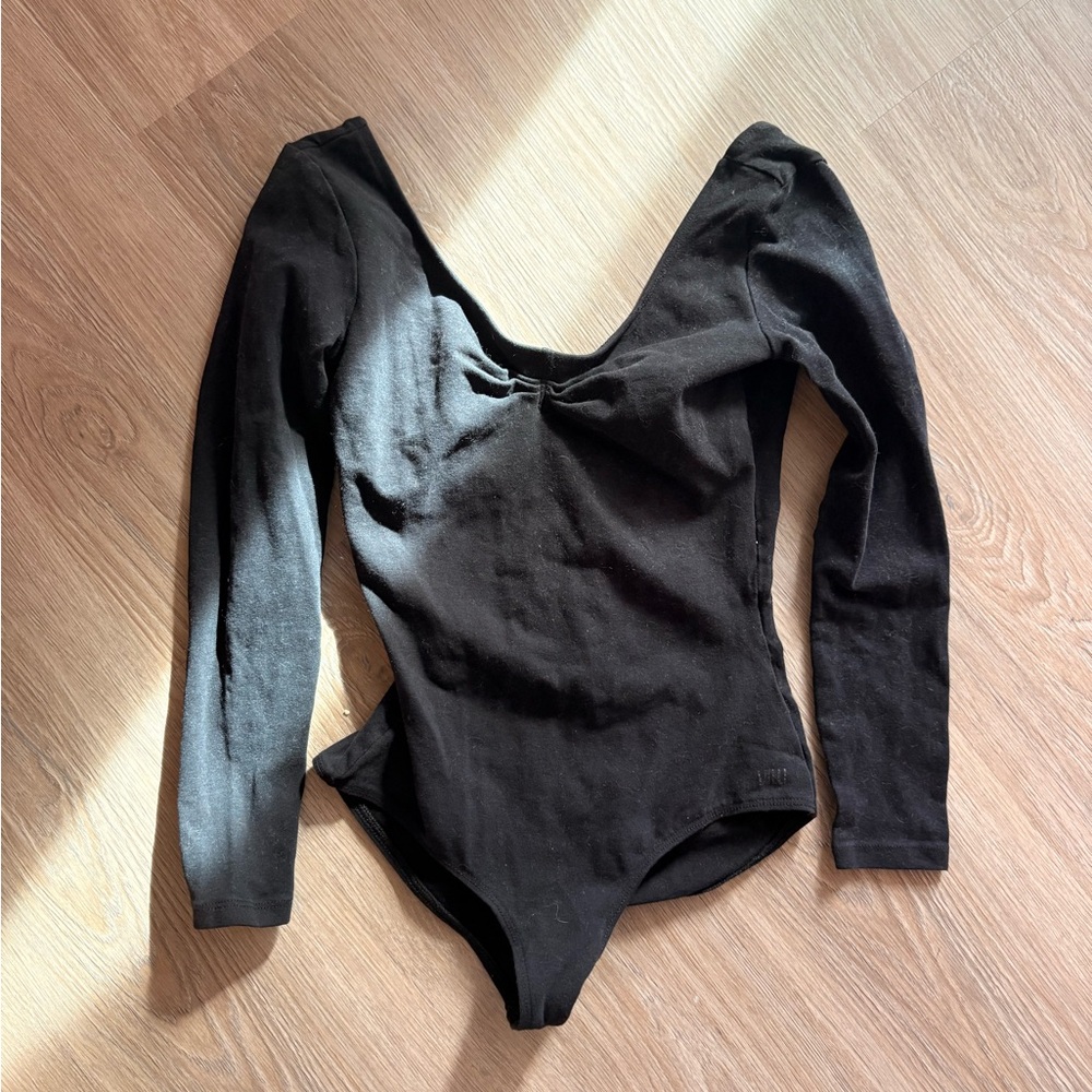 Lulli Black Long-Sleeve Leotard